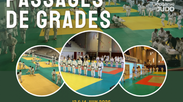 Horaires Passages de Grades 13 et 14 juin 2026